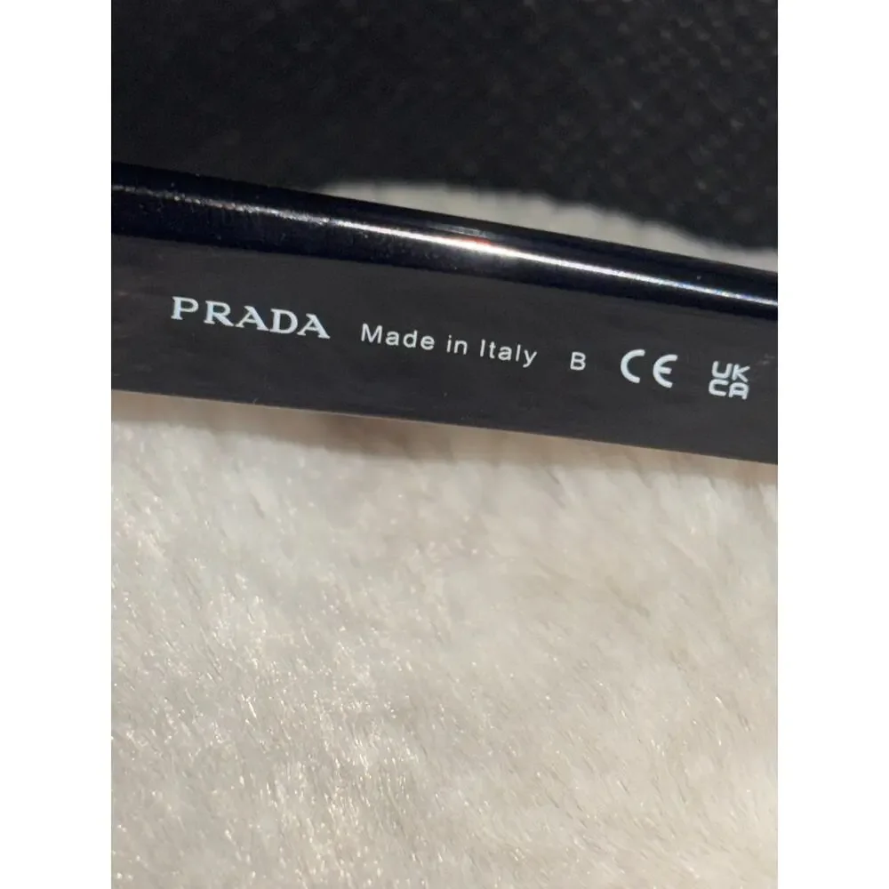 Preloved Black Prada PR 03ZS square-frame sunglasses.